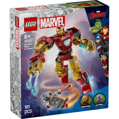 Lego Marvel Iron Man Mech vs. Ultron για 6+ Ετών 101τμχ