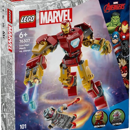 Lego Marvel Iron Man Mech vs. Ultron για 6+ Ετών 101τμχ