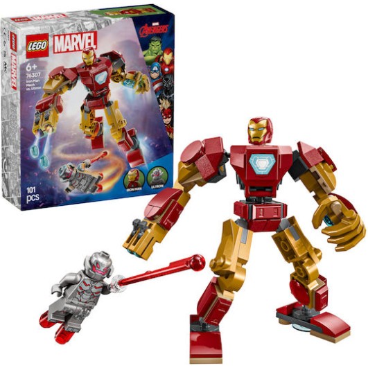 Lego Marvel Iron Man Mech vs. Ultron για 6+ Ετών 101τμχ