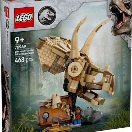 Lego Jurassic World Dinosaur Fossils: Triceratops Skull για 9+ Ετών 468τμχ