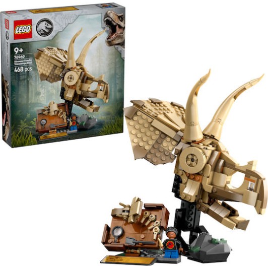 Lego Jurassic World Dinosaur Fossils: Triceratops Skull για 9+ Ετών 468τμχ