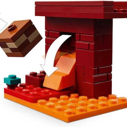 Lego Minecraft The Nether Lava Battle για 6+ Ετών 99τμχ