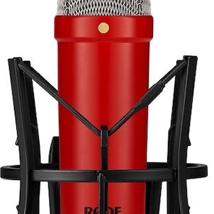 Rode Nt-1 Signature Series Πυκνωτικό Μικρόφωνο XLR Shock Mounted για Φωνητικά σε Κόκκινο Χρώμα