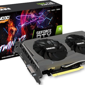 Inno 3D GeForce RTX 3050 8GB GDDR6 Twin X2 Κάρτα Γραφικών