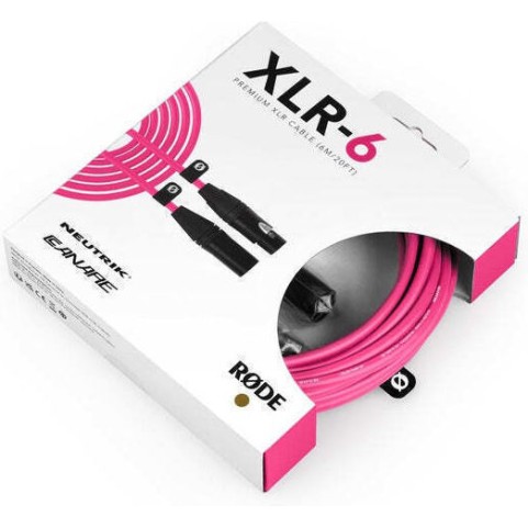 Rode Premium Cable XLR male - Ροζ 6m XLR6M-P