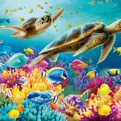 Blue Underwater World Puzzle 2D 1000pcs