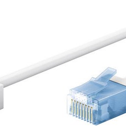 Goobay U/UTP Cat.6a Καλώδιο Δικτύου Ethernet 0.5m Λευκό 1τμχ