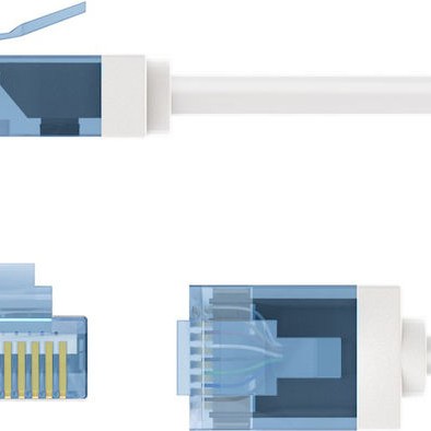 Goobay U/UTP Cat.6a Καλώδιο Δικτύου Ethernet 1m Λευκό 1τμχ