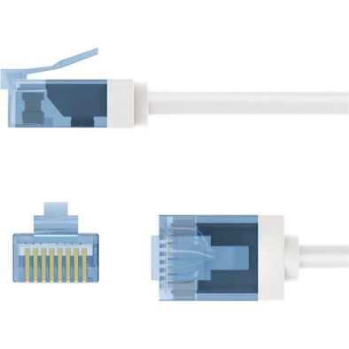 Goobay U/UTP Cat.6a Καλώδιο Δικτύου Ethernet 1m Λευκό 1τμχ