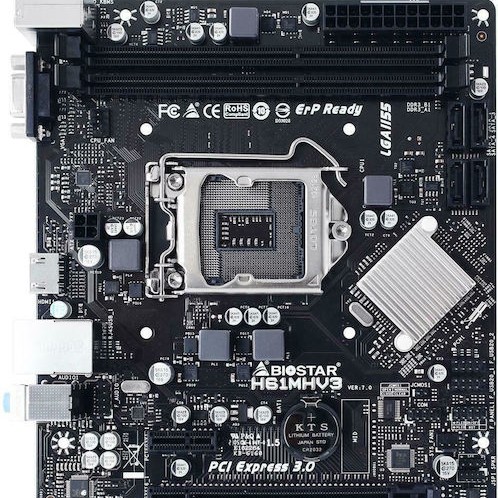 Biostar H61MHV3 Ver 7.0 Motherboard Micro ATX με Intel 1155 Socket H61MHV3