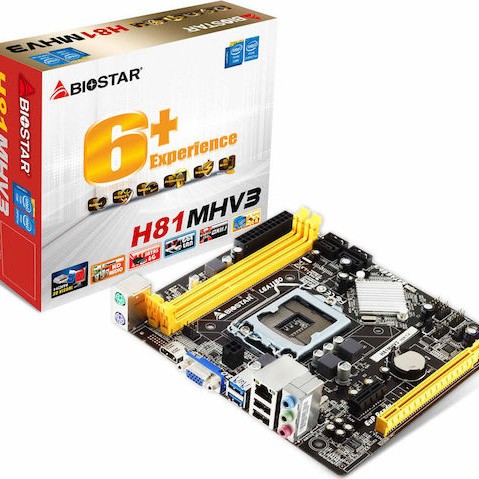 Biostar H81MHV3 Ver. 7.x Motherboard Micro ATX με Intel 1150 Socket