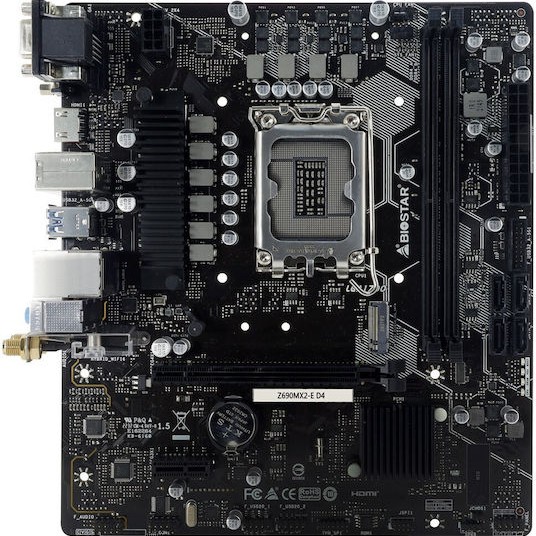 Biostar Z690MX2-E D4 Motherboard Micro ATX με Intel 1700 Socket