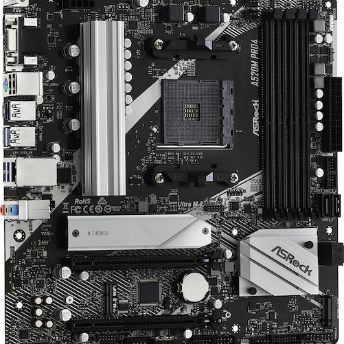 ASRock A520M Pro4 Motherboard Micro ATX με AMD AM4 Socket 90-MXBDU0-A0UAYZ