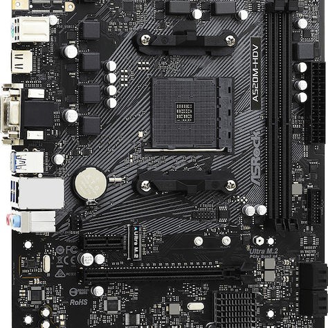 ASRock A520M-HDV Motherboard Micro ATX με AMD AM4 Socket 90-MXBE50-A0UAYZ