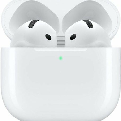 Apple AirPods 4 Earbud Bluetooth Handsfree Ακουστικά με Αντοχή στον Ιδρώτα και Θήκη Φόρτισης Λευκά