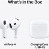 Apple AirPods 4 Earbud Bluetooth Handsfree Ακουστικά με Αντοχή στον Ιδρώτα και Θήκη Φόρτισης Λευκά