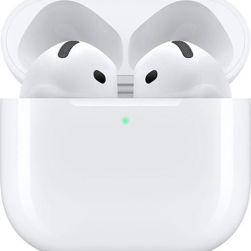 Apple AirPods 4 with Active Noise Cancellation Earbud Bluetooth Handsfree Ακουστικά με Αντοχή στον Ιδρώτα και Θήκη Φόρτισης Λευκά