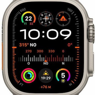 Apple Watch Ultra 2 2024 Titanium 49mm Αδιάβροχο με eSIM και Παλμογράφο (Natural με Tan Alpine Loop - Medium)