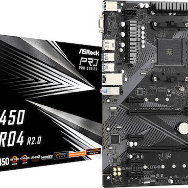 ASRock B450M-Pro4 rev. 2.0 Motherboard Micro ATX με AMD AM4 Socket