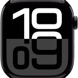 Apple Watch Series 10 Cellular Aluminium 42mm Αδιάβροχο με eSIM και Παλμογράφο (Jet Black Aluminium Case with Sport Band S/M)
