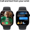 Apple Watch Series 10 Cellular Aluminium 42mm Αδιάβροχο με eSIM και Παλμογράφο (Jet Black Aluminium Case with Sport Band S/M)