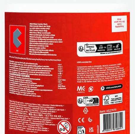 Lego Ninjago Mini Ninja Combo Mech για 7+ Ετών 80τμχ
