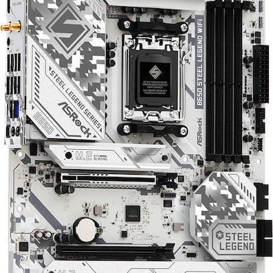 ASRock B650 Steel Legend WiFi Motherboard ATX με AMD AM5 Socket 90-MXBN90-A0UAYZ
