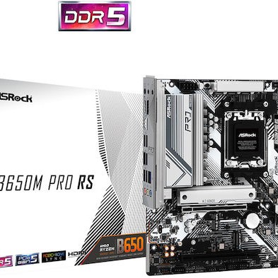 ASRock B650M Pro RS Motherboard Micro ATX με AMD AM5 Socket 90-MXBLP0-A0UAYZ