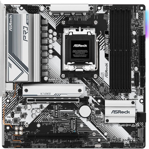 ASRock B650M Pro RS Motherboard Micro ATX με AMD AM5 Socket 90-MXBLP0-A0UAYZ