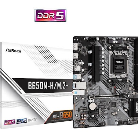 ASRock B650M-H/M.2+ Motherboard Micro ATX με AMD AM5 Socket 90-MXBMS0-A0UAYZ