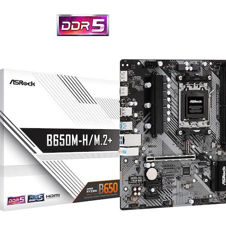 ASRock B650M-H/M.2+ Motherboard Micro ATX με AMD AM5 Socket 90-MXBMS0-A0UAYZ