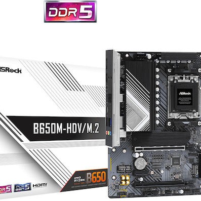 ASRock B650M-HDV/M.2 Motherboard Micro ATX με AMD AM5 Socket 90-MXBLA0-A0UAYZ