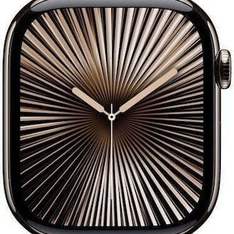 Apple Watch Series 10 Cellular Titanium 46mm Αδιάβροχο με eSIM και Παλμογράφο (Natural Titanum with Milanese Loop Natural (M/L))