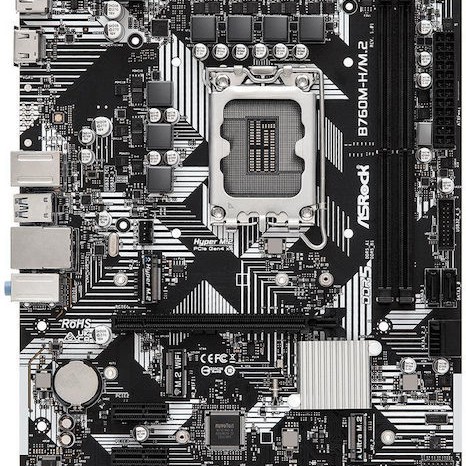 ASRock B760M-H2/M.2 Motherboard Micro ATX με Intel 1700 Socket