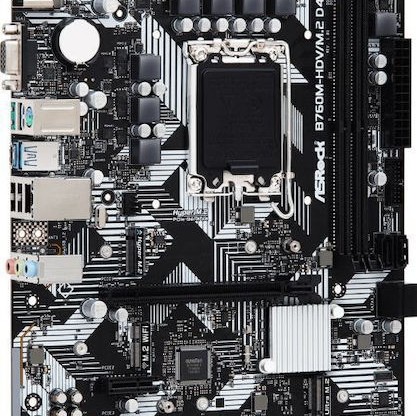 ASRock B760M-HDV/M.2 D4 Motherboard Micro ATX με Intel 1700 Socket 90-MXBL40-A0UAYZ