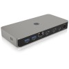 Icy Box IB-DK2880-C41 USB-C Docking Station με HDMI 4K PD Ethernet και σύνδεση 2 Οθονών Γκρι
