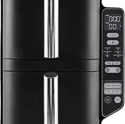Ninja Stack Air Fryer με Wi-Fi & Διπλό Αποσπώμενο Κάδο 7.6lt Μαύρο