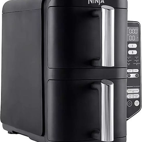 Ninja Stack Air Fryer με Wi-Fi & Διπλό Αποσπώμενο Κάδο 7.6lt Μαύρο