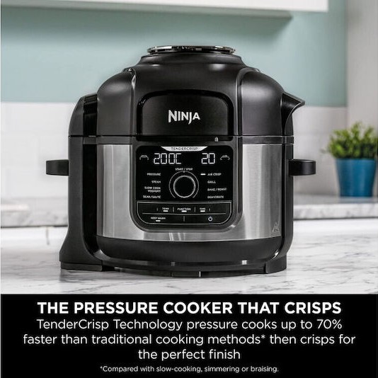 Ninja Foodi Πολυμάγειρας 1760W με Χωρητικότητα 7.5lt Ασημί