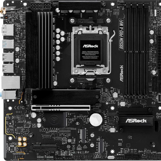 ASRock B850M Pro-A WiFi Motherboard Micro ATX με AMD AM5 Socket 90-MXBR90-A0UAYZ