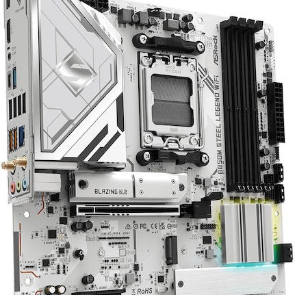 ASRock B850M Steel Legend WiFi Motherboard Micro ATX με AMD AM5 Socket 90-MXBS20-A0UAYZ