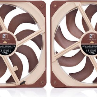 Noctua NF-A14x25 G2 PWM Sx2-PP Case Fan 140mm με Σύνδεση 4-Pin 2τμχ Καφέ