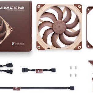 Noctua NF-A14x25 G2 LS-PWM Case Fan 140mm με Σύνδεση 4-Pin Καφέ