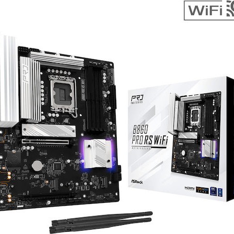 ASRock B860 Pro RS WiFi Motherboard ATX με Intel 1851 Socket 90-MXBRK-A0UAYZ