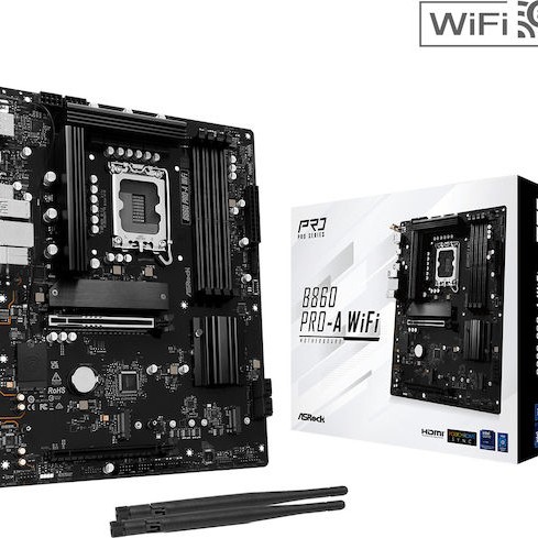 ASRock B860 Pro-A WiFi Motherboard ATX με Intel 1851 Socket 90-MXBRL-A0UAYZ