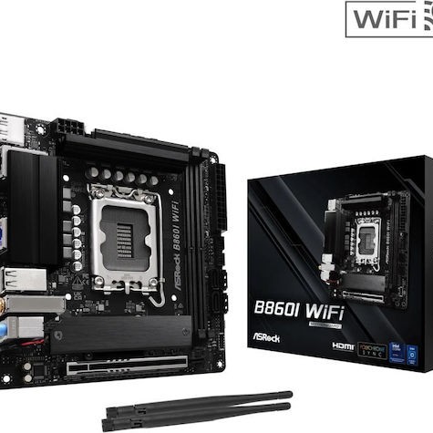 ASRock B860I WiFi Motherboard Mini ITX με Intel 1851 Socket 90-MXBQQ0-A0UAYZ