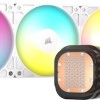 Corsair Nautilus 360 RS Υδρόψυξη Επεξεργαστή Τριπλού Ανεμιστήρα 120mm για Socket AM4/AM5/1700 με ARGB Φωτισμό Λευκή