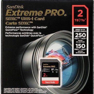 Sandisk Extreme Pro SDXC 2TB Class 10