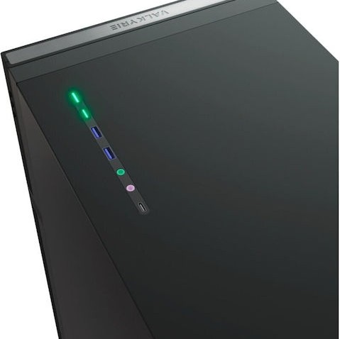 Valkyrie VK02 Lite Midi Tower Κουτί Υπολογιστή με Πλαϊνό Παράθυρο Μαύρο