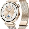 Huawei Watch GT 5 41mm Αδιάβροχο με Παλμογράφο (Gold Milanese Strap)